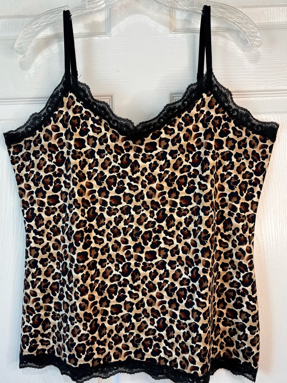Y2K Fashion Bug Leopard Print Lace Cami Top Indie Grunge XL